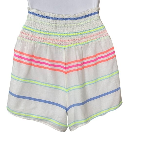 Vineyard Vines Striped Smocked Pull-On Cotton Blend Lined Shorts Medium NWT - Picture 4 of 7
